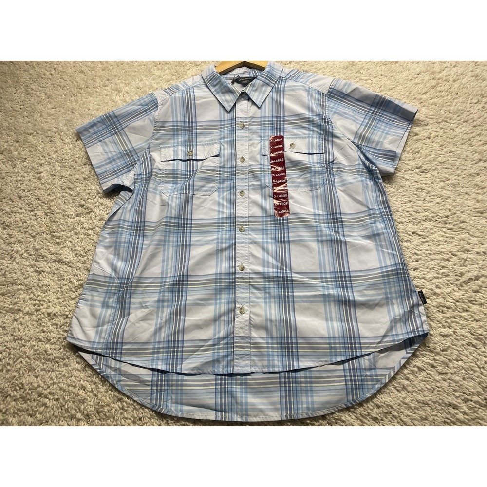 Eddie Bauer Women's Adventurer Short Sleeve Moisture Wicking Shirt Plaid XL NWT - Picture 1 of 8